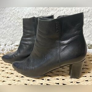 PRADA Authentic Black Leather Ankle Boots Wardrobe Staple - Size 7.5 - Designer